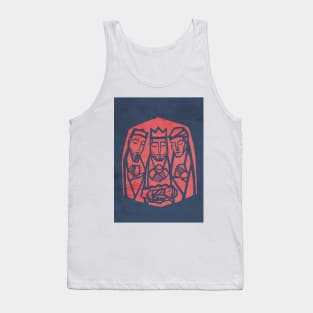 Illustration of the three wise men and baby Jesus Christ Tank Top